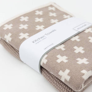 Ecovask Kitchen Towel Duo 2 Pack (Premium Organic Cotton) - 40 x 60cm