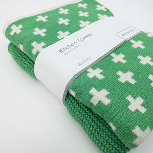 Ecovask Kitchen Towel Duo 2 Pack (Premium Organic Cotton) - 40 x 60cm