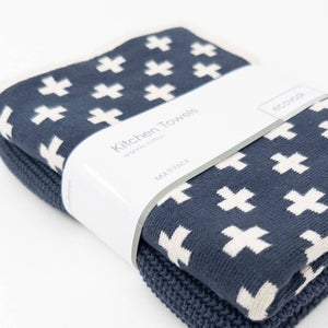 Ecovask Kitchen Towel Duo 2 Pack (Premium Organic Cotton) - 40 x 60cm