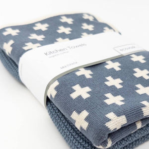 Ecovask Kitchen Towel Duo 2 Pack (Premium Organic Cotton) - 40 x 60cm