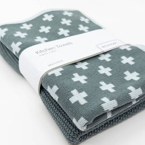 Ecovask Kitchen Towel Duo 2 Pack (Premium Organic Cotton) - 40 x 60cm