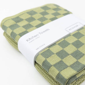 Ecovask Kitchen Towel Duo 2 Pack (Premium Organic Cotton) - 40 x 60cm