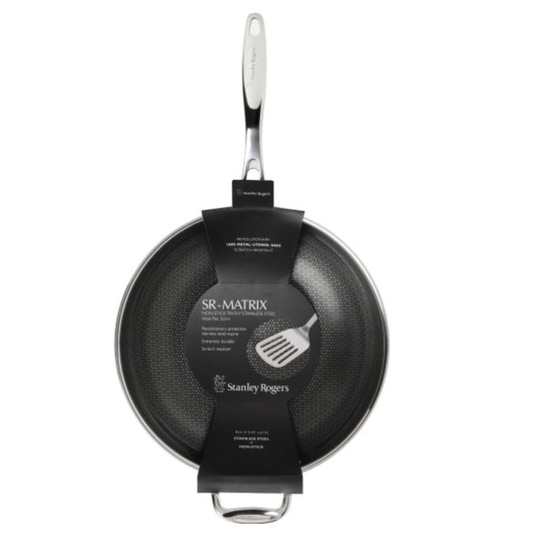 Stanley Rogers Matrix Non-stick Wok Pan - 32cm Stanley Rogers