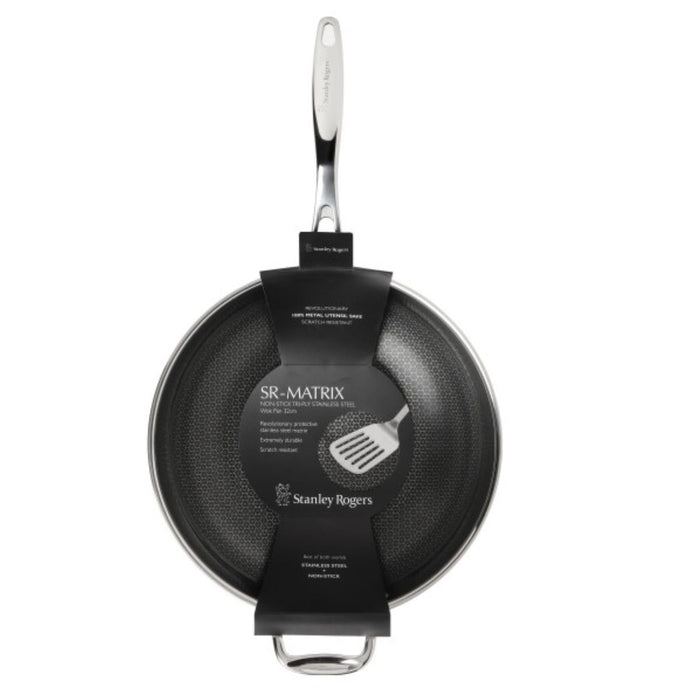 Stanley Rogers Matrix Non-stick Wok Pan - 32cm