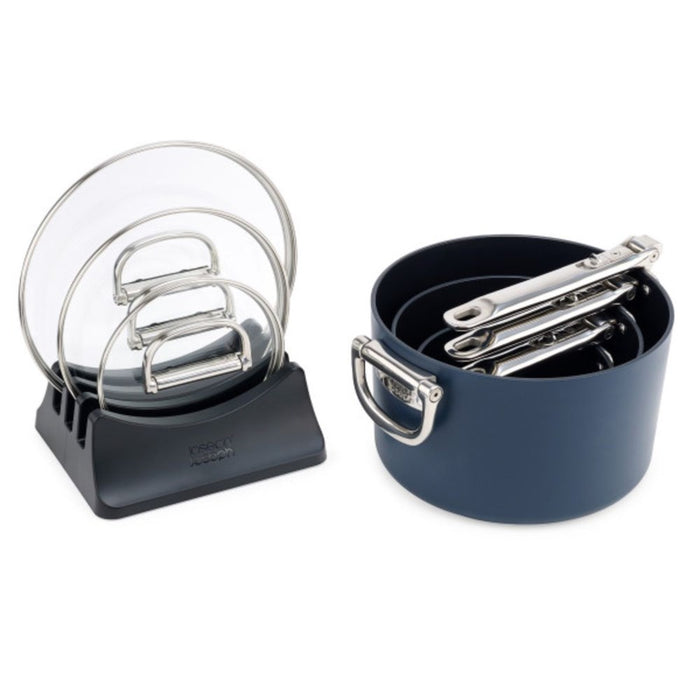 Joseph Joseph Space 3 Piece Non-Stick Saucepan Set - Midnight Blue