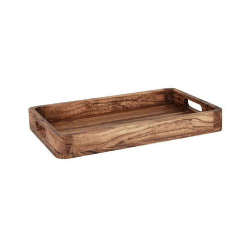 Chef Inox Natural Acacia Rectangular Deep Tray - 2 Sizes Chef Inox