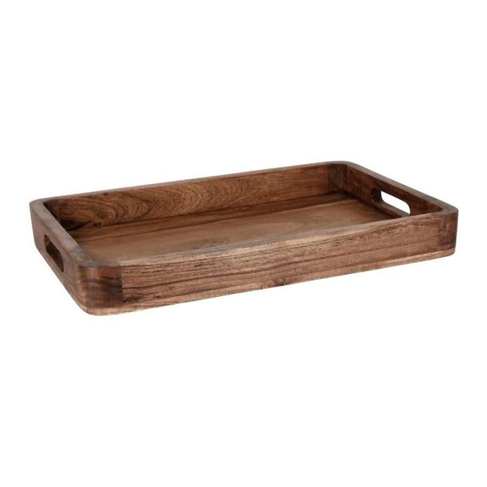 Chef Inox Natural Acacia Rectangular Deep Tray - 2 Sizes Chef Inox