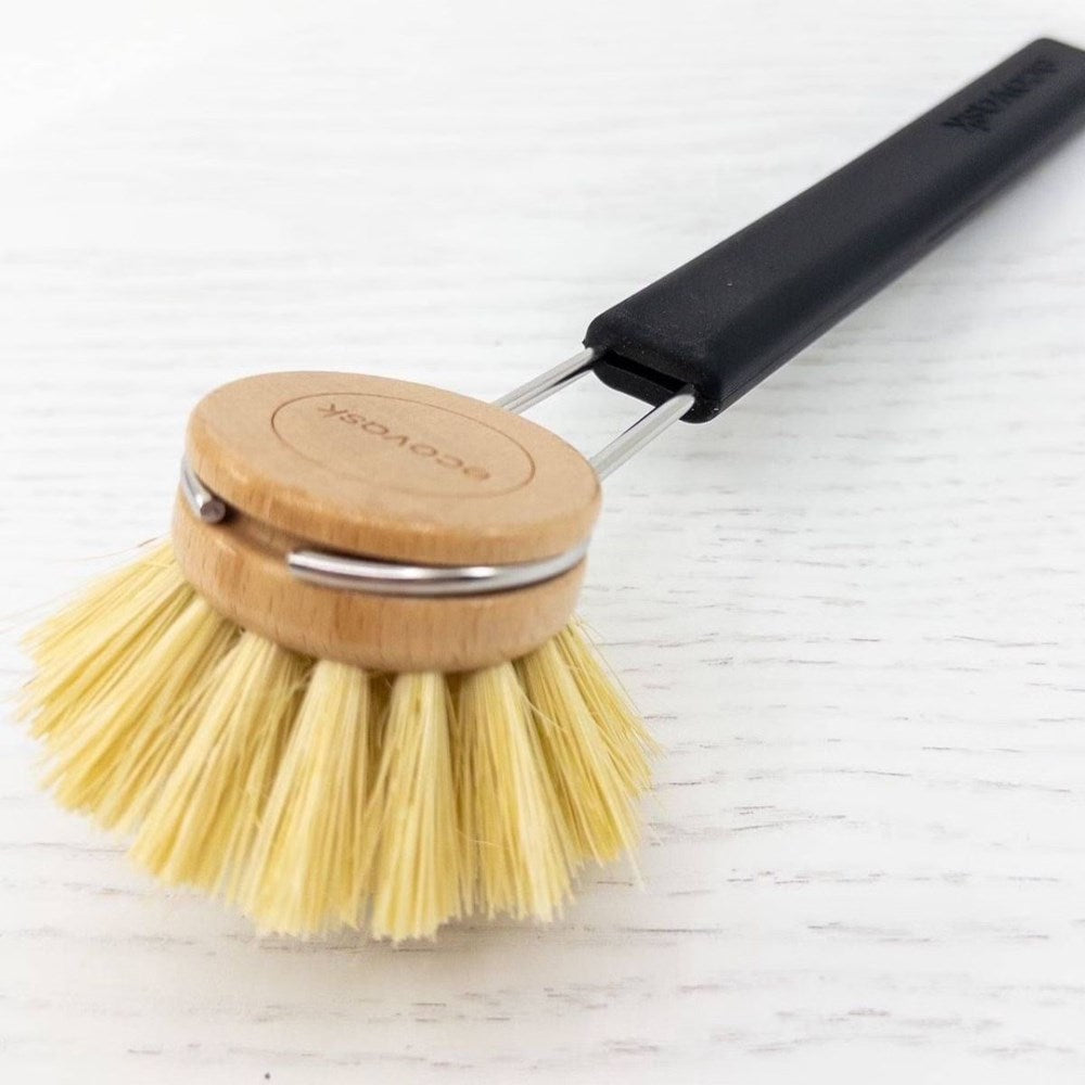 Ecovask Dish Brush with Tampico Brush Head - 3 Colours