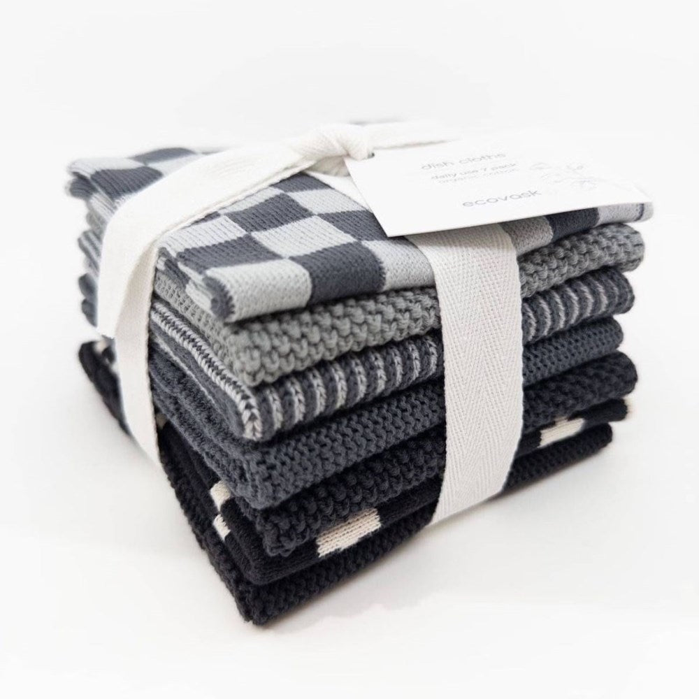 Ecovask Dishcloth Daily Use Pack (Premium Organic Cotton) - 7 Piece