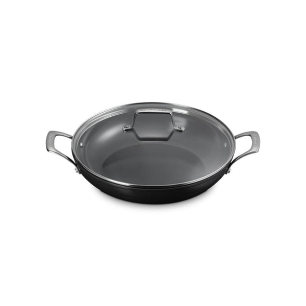 Le Creuset Essential Non-Stick Ceramic Shallow Casserole with Glass Lid - 30cm Le Creuset