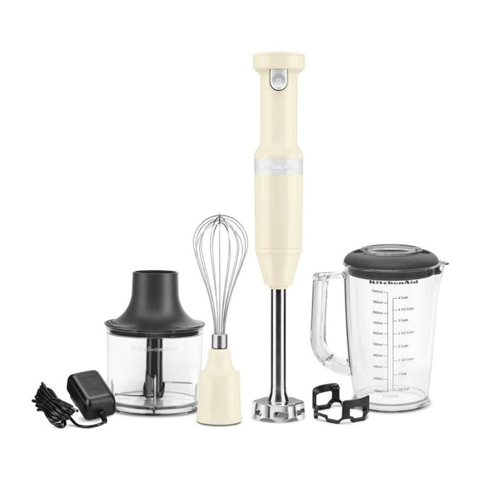 KitchenAid Cordless Variable Speed Hand Blender in Almond Cream - KHBBV