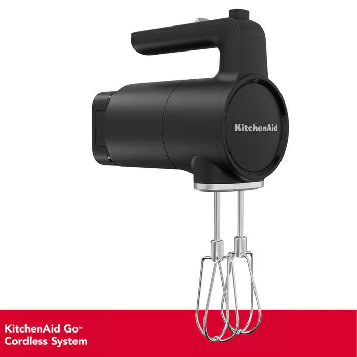 KitchenAid Cordless Go 7 Speed Hand Mixer with Battery - Matte Black