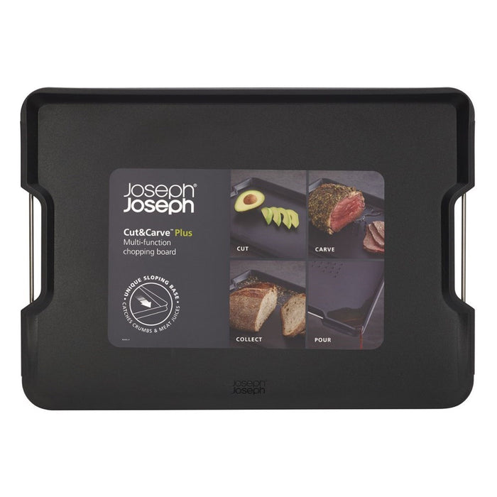Joseph Joseph Cut & Carve Plus Chopping Board - Extra Large - Black