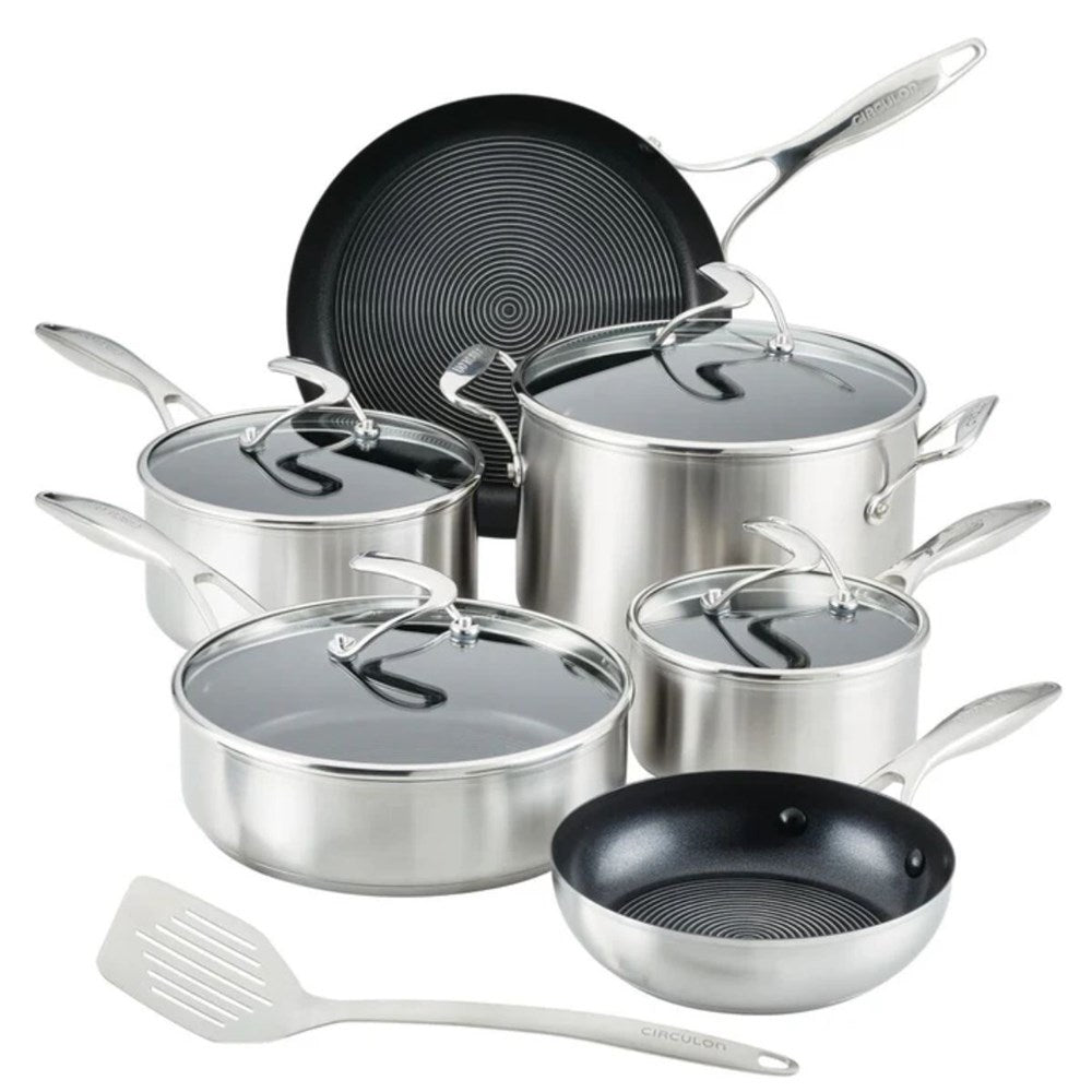 Circulon SteelShield S-Series Non-Stick S/Steel Saucepan Set - 10 piece