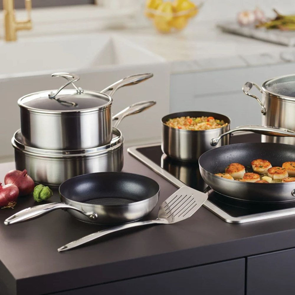 Circulon SteelShield S-Series Non-Stick S/Steel Saucepan Set - 10 piece