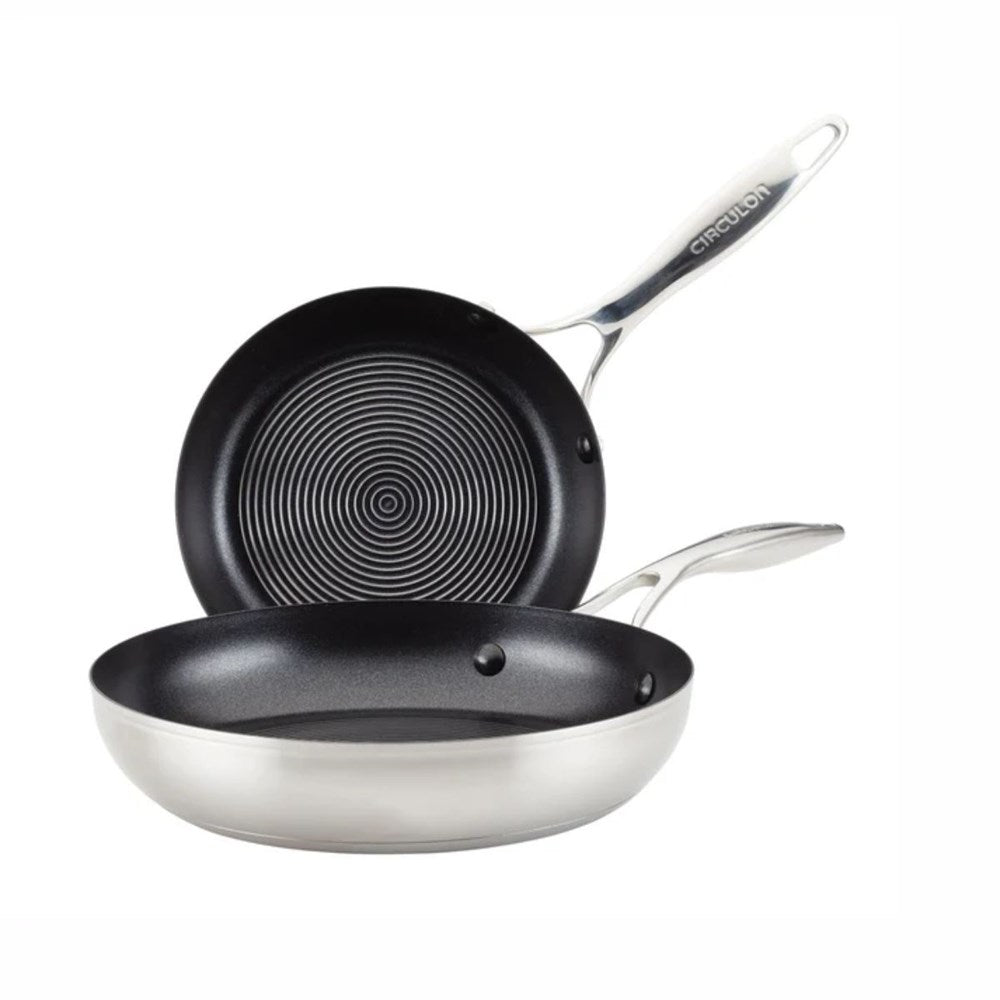 Circulon SteelShield S-Series Non-Stick  S/Steel  Frypan Twin Pack - 20cm/26cm