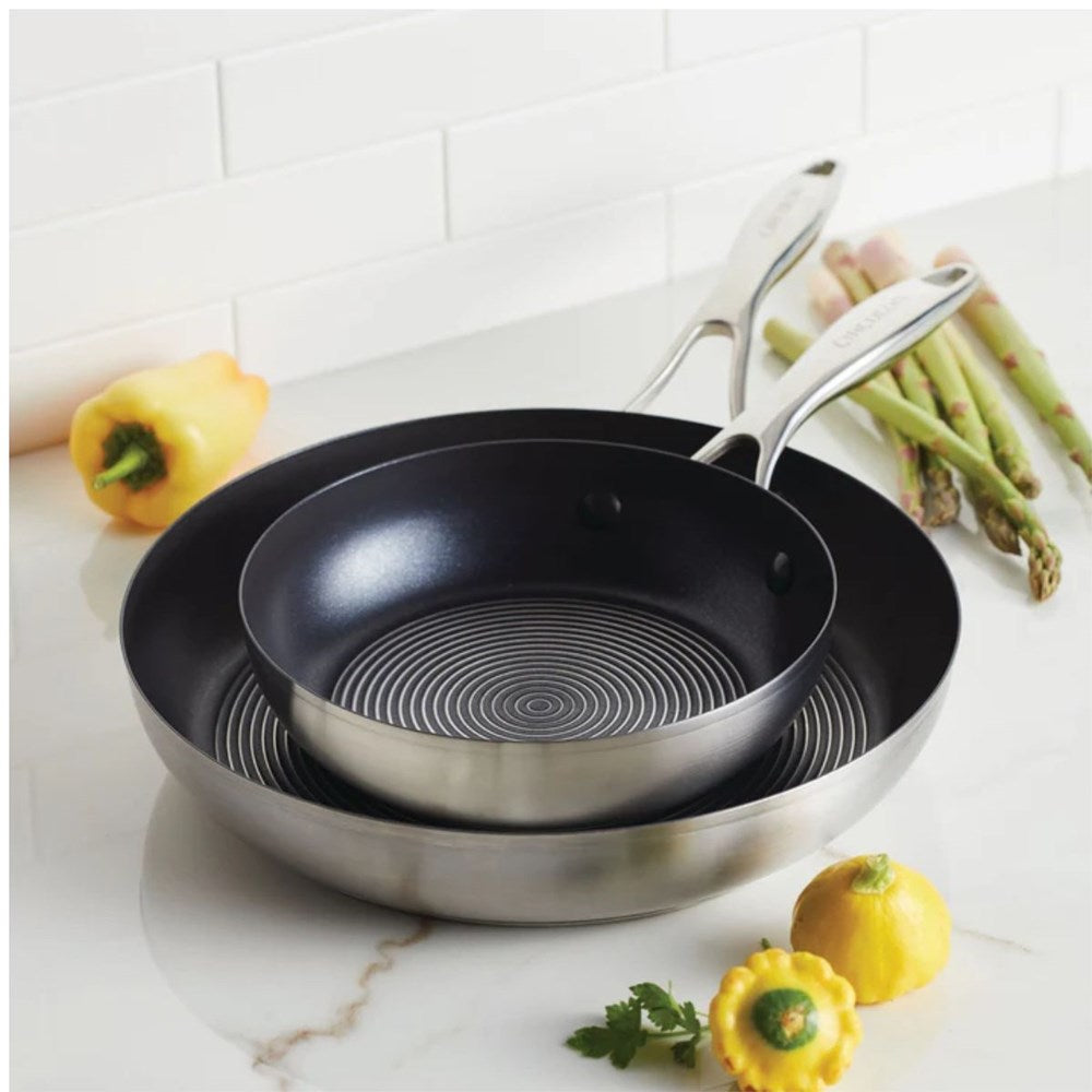 Circulon SteelShield S-Series Non-Stick  S/Steel  Frypan Twin Pack - 20cm/26cm