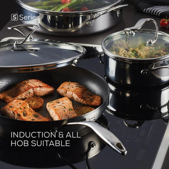 Circulon SteelShield S-Series Non-Stick  S/Steel  Saucepan Set - 3 piece