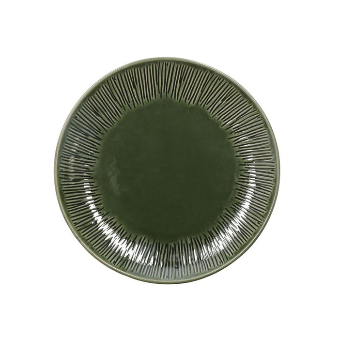 Mikasa Jardin Stoneware 4 Piece Side Plate Set - 21.5cm- Green