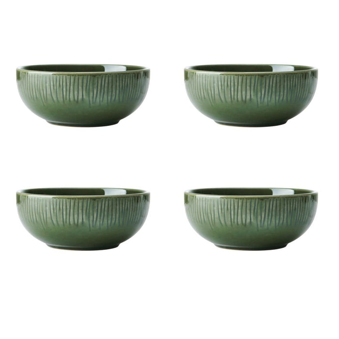 Mikasa Jardin Stoneware 4 Piece Cereal Bowl Set - 15cm - Green