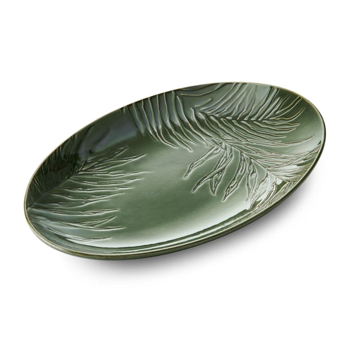 Mikasa Jardin Stoneware Oval Serving Platter - 36cm - Green