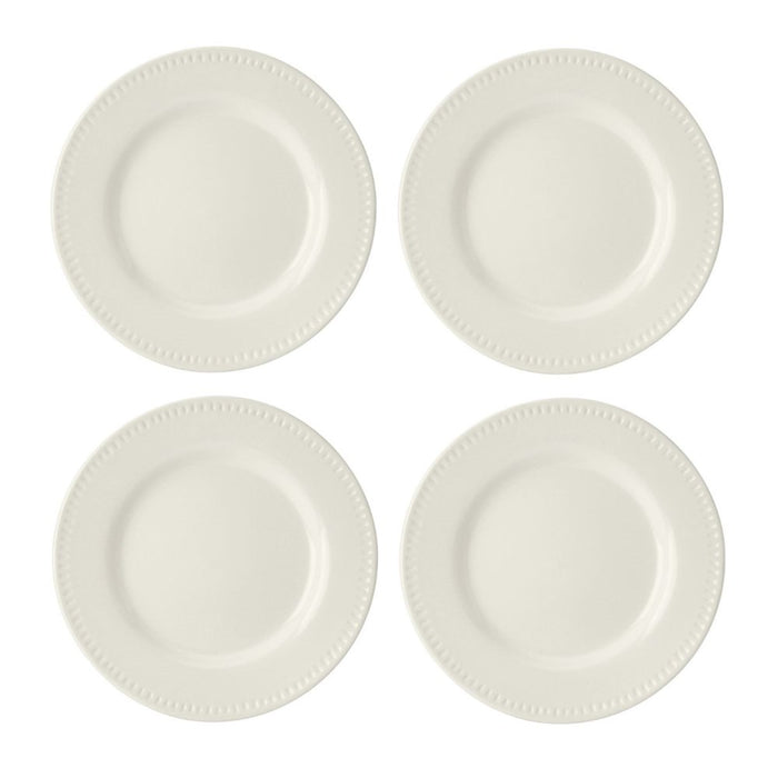 Mikasa Cranborne Stoneware 4 Piece Side Plate Set - 21cm- Cream