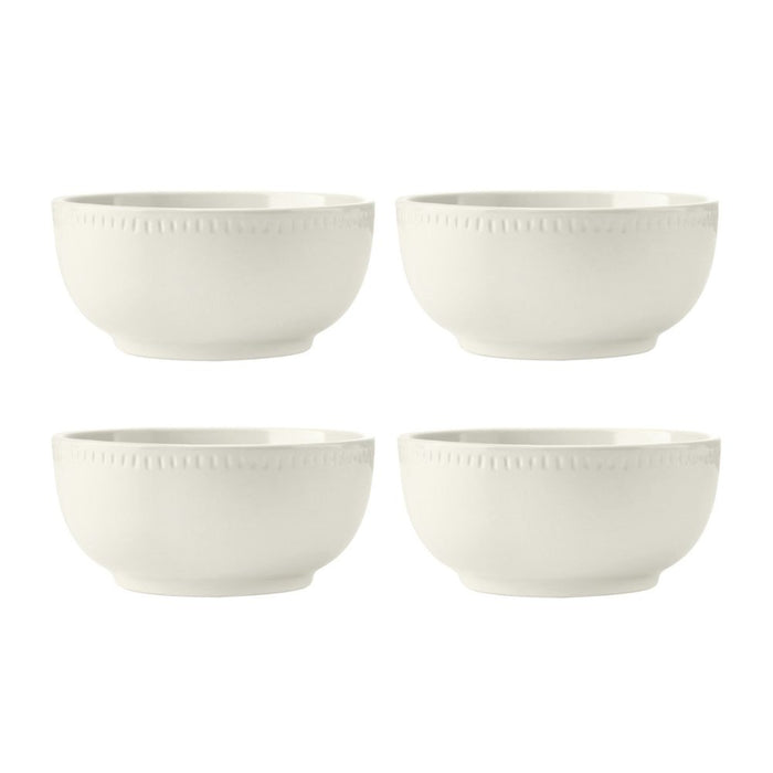 Mikasa Cranborne Stoneware 4 Piece Cereal Bowl Set - 15cm - Cream