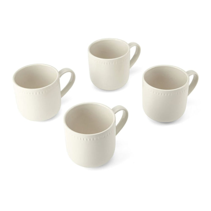 Mikasa Cranborne Stoneware 4 Piece Mug Set - 320ml - Cream