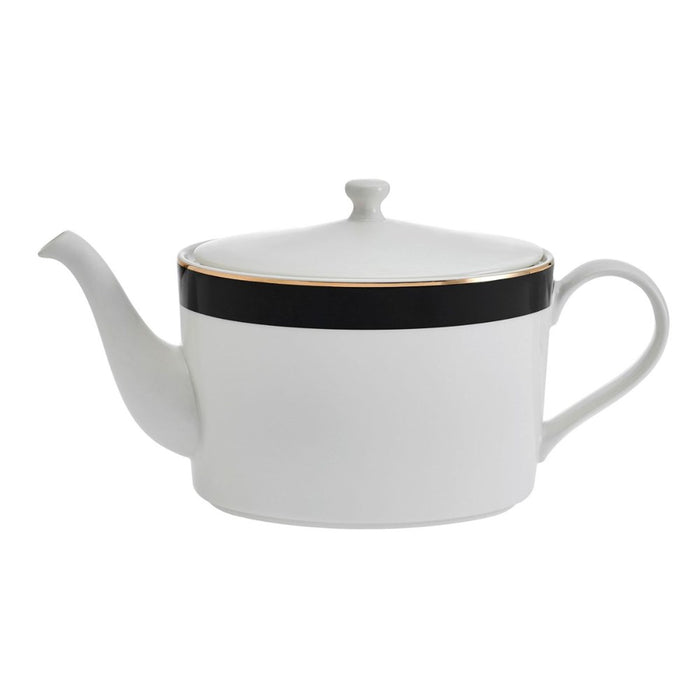 Mikasa Luxe Deco  China 4-Cup Teapot- 1.1L - White/Black