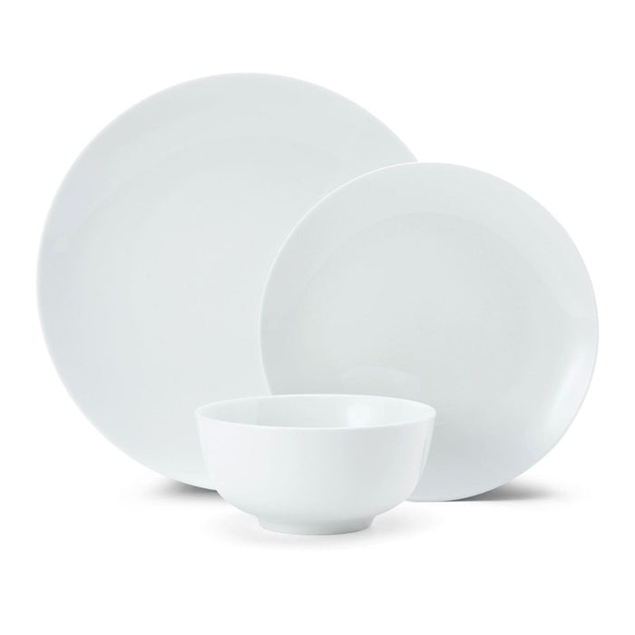 Mikasa Chalk 12 Piece Porcelain Dinner Set - White