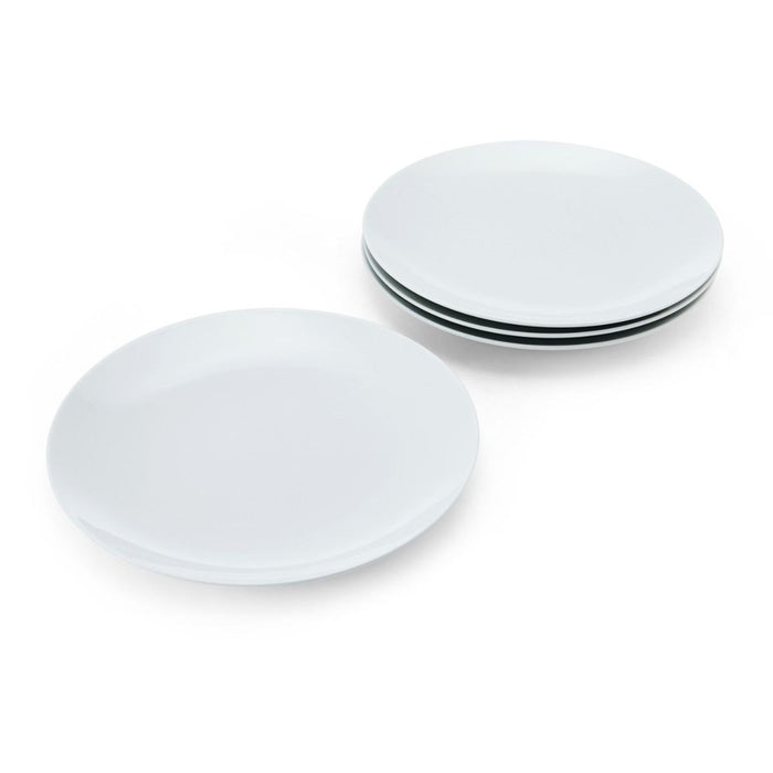 Mikasa Chalk 4-Piece Porcelain Dinner Plate Set - 27cm - White