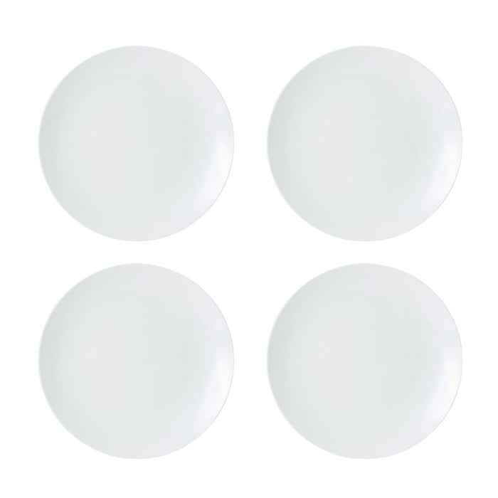 Mikasa Chalk 4-Piece Porcelain Dinner Plate Set - 27cm - White