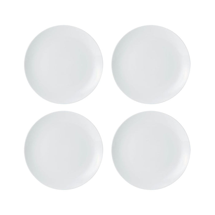 Mikasa Chalk 4-Piece Porcelain Side Plate Set - 21cm - White