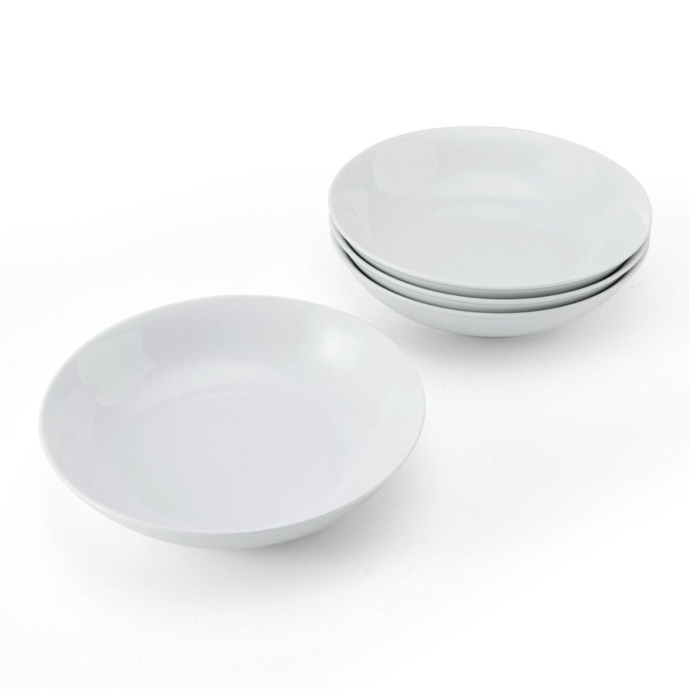Mikasa Chalk 4-Piece Porcelain Pasta Bowl Set - 23cm - White Mikasa