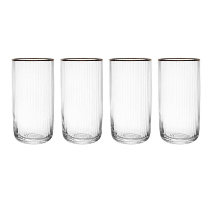 Mikasa Sorrento 4-Piece Crystal Highball Tumbler Set - 510ml