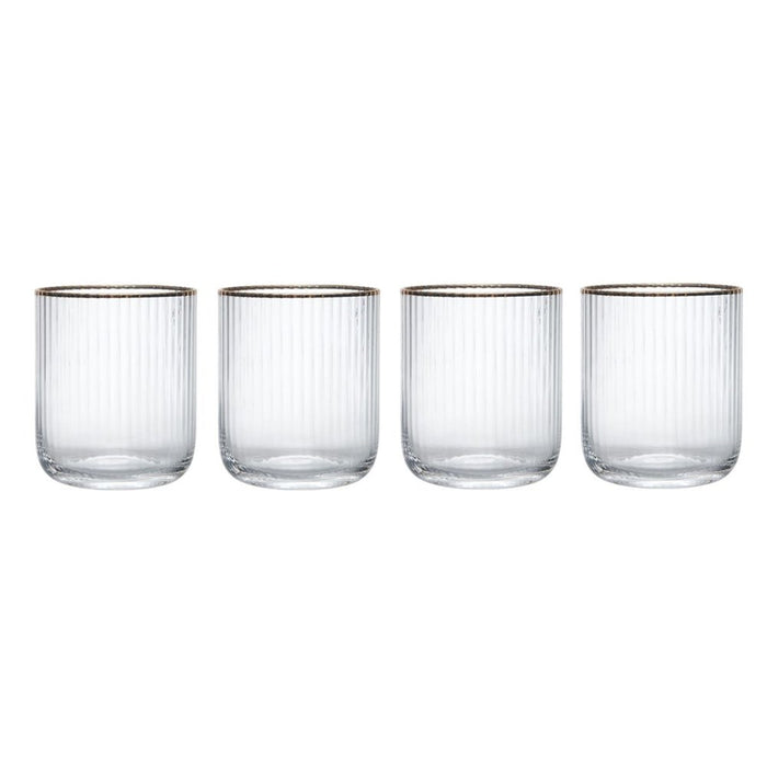 Mikasa Sorrento 4-Piece Crystal Tumbler Glass Set - 400ml