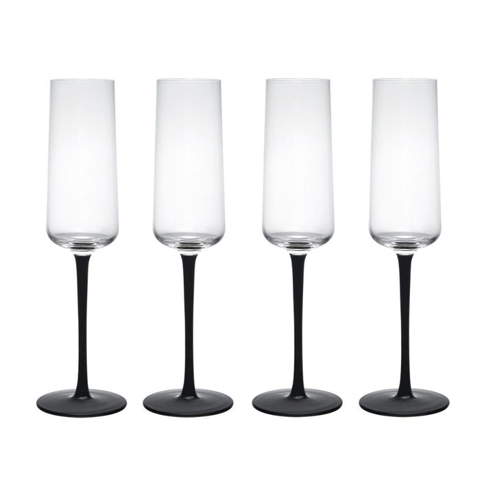 Mikasa Palermo Crystal Champagne Flute Set 250ml - Set of 4