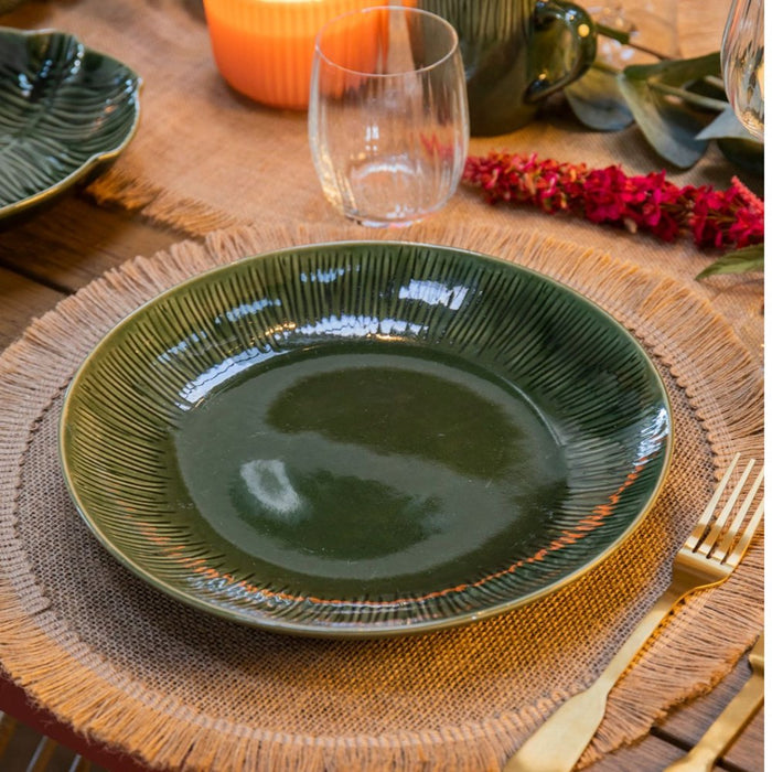 Mikasa 4-Piece Round Hessian Placemat Set - Natural - 38cm