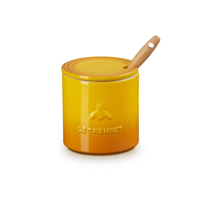 Le Creuset Stoneware Boston Honey Pot & Dipper 425ml - Nectar