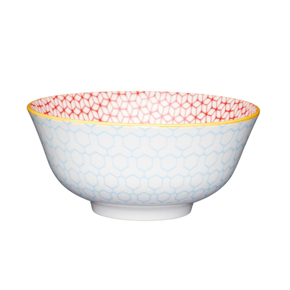 Mikasa Does It All Bowl - 16cm - Geometric Blue Mikasa