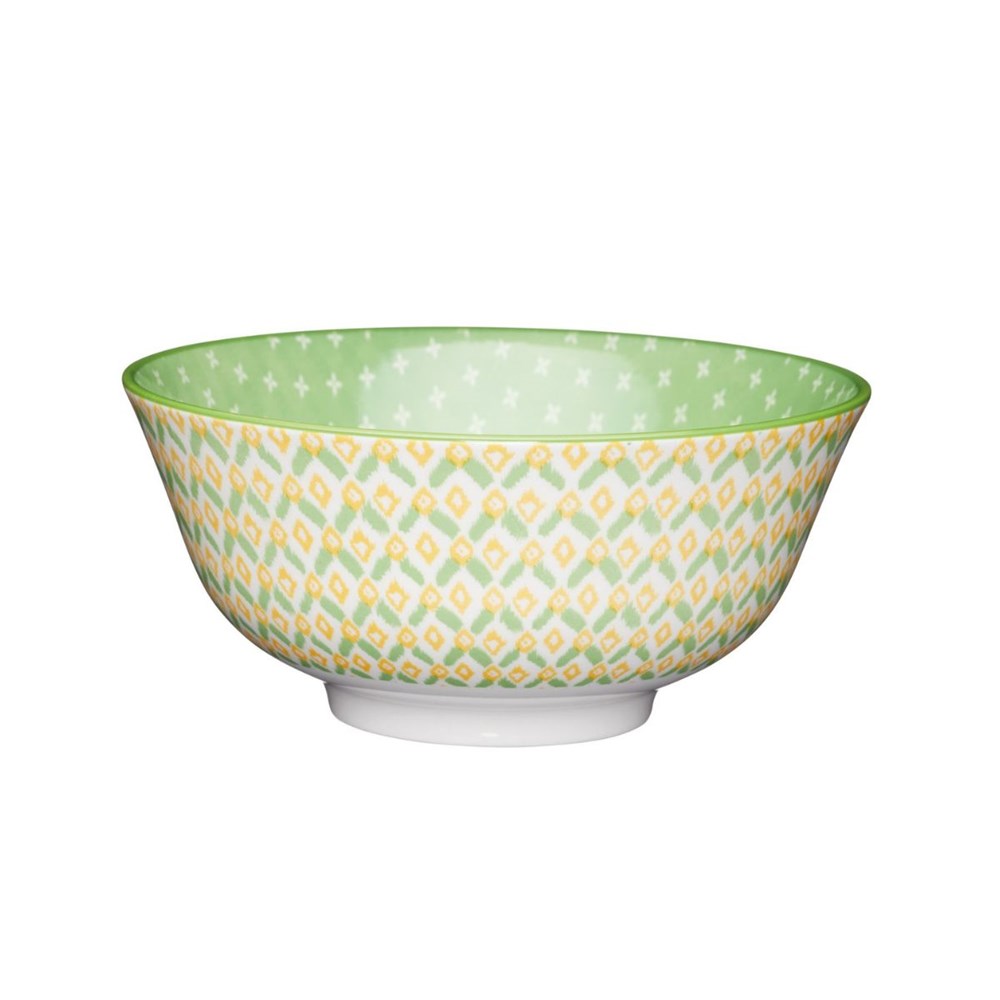 Mikasa Does It All Bowl - 16cm - Geometric Green - Home Essentials