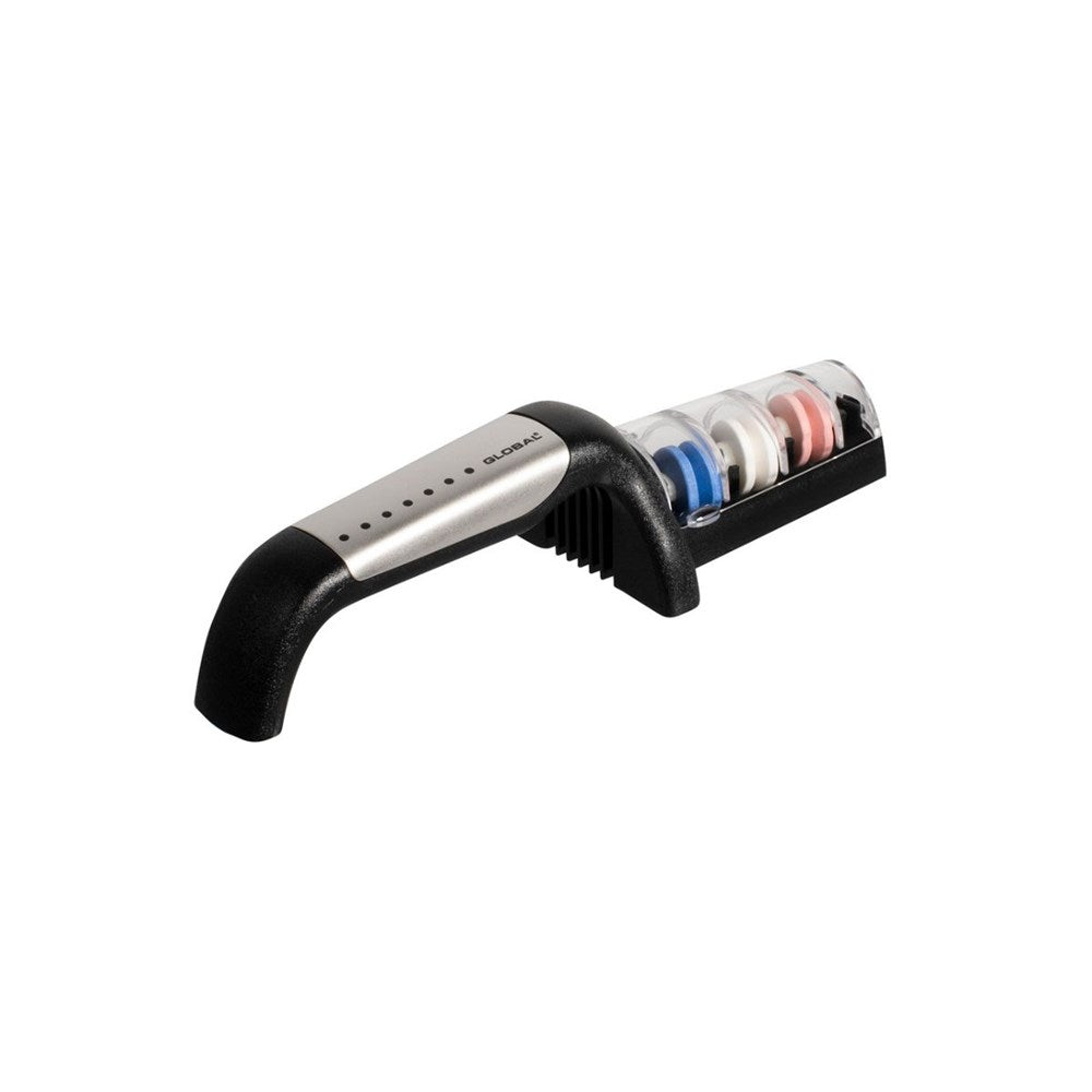 Global 3 Stage Ceramic Water Sharpener - Stainless Steel Global