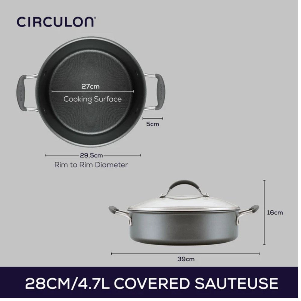 Circulon ScratchDefense A1 Covered Sauteuse - 28cm Circulon