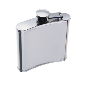 BarCraft Polished Stainless Steel Hip Flask BarCraft