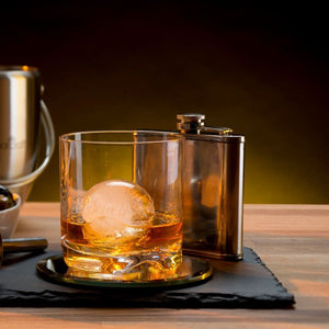 BarCraft Polished Stainless Steel Hip Flask BarCraft