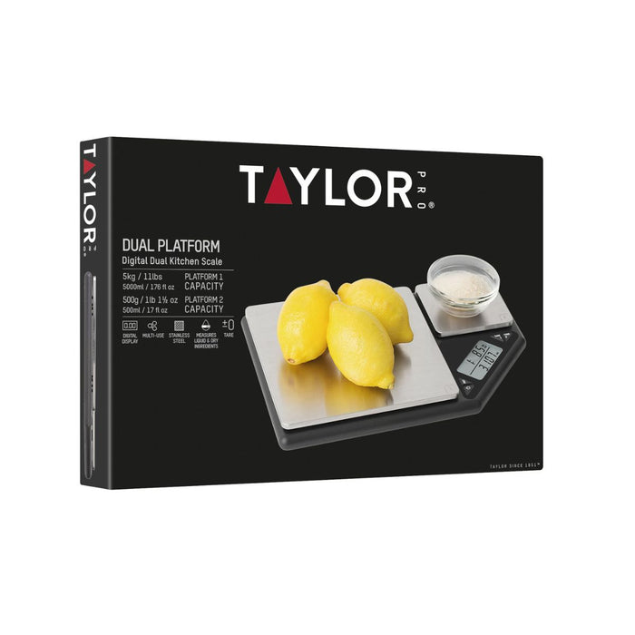 Taylor Pro Touchless TARE Digital Dual Kitchen Scale - 5.5kg