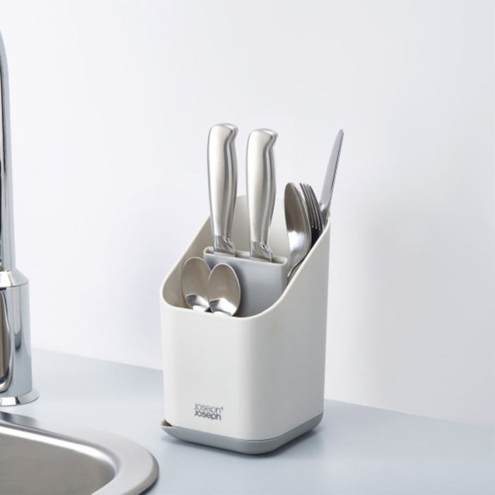 Joseph Joseph Duo  Cutlery Drainer with Knife Slot - Grey