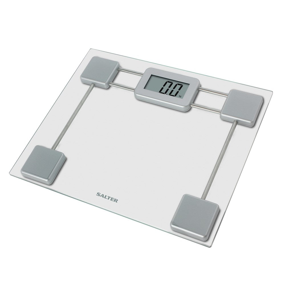 Salter Toughened Glass Compact Electronic Bathroom Scale