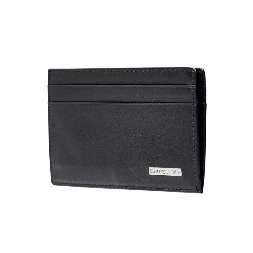 Samsonite DLX Leather Card and Note Holder (4CC) - Black Samsonite