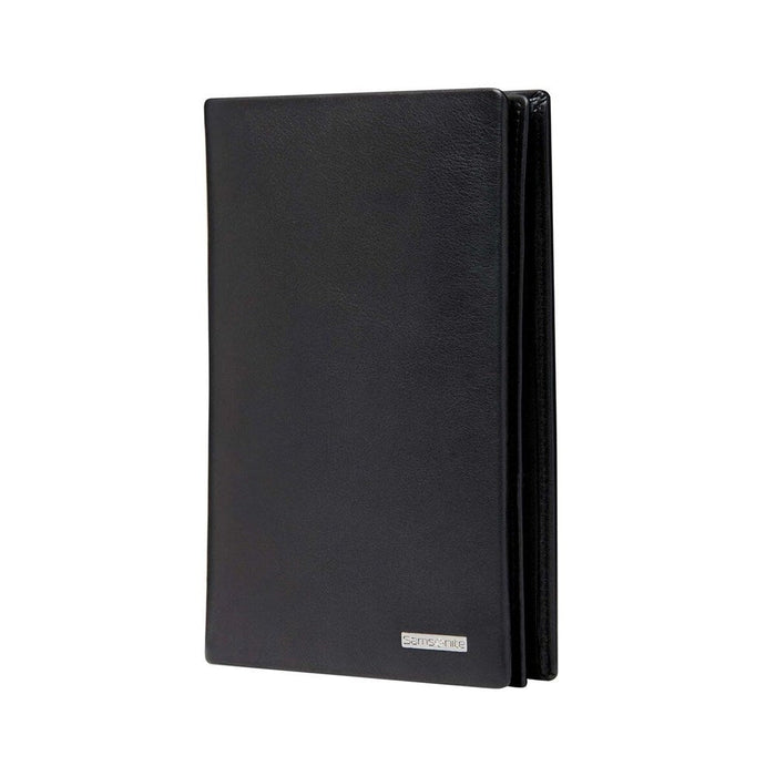 Samsonite DLX Leather Wallet, Compact, RFID blocking (17CC) - Black